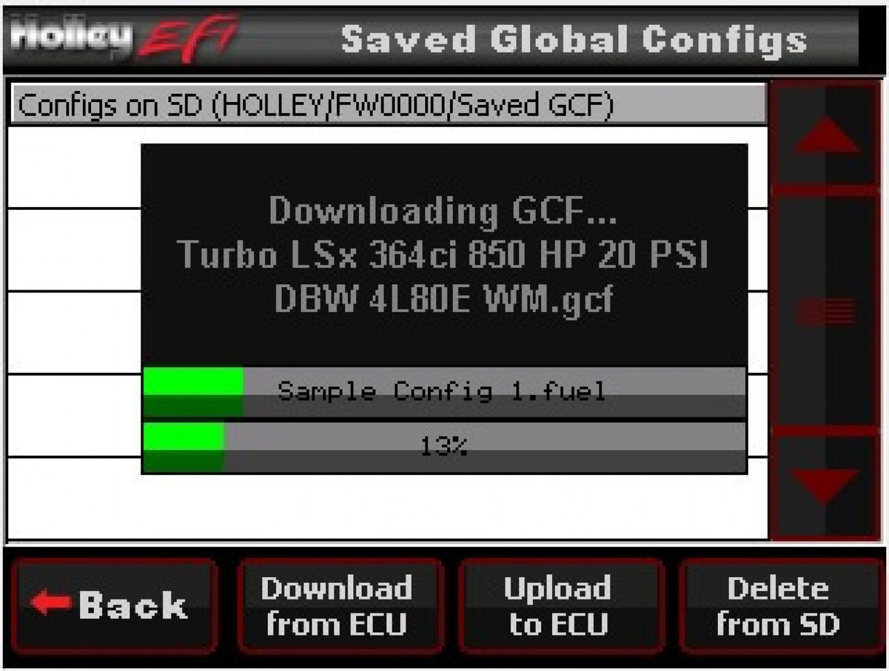 Holley LCD Touch Screen (HOE-2553-108)