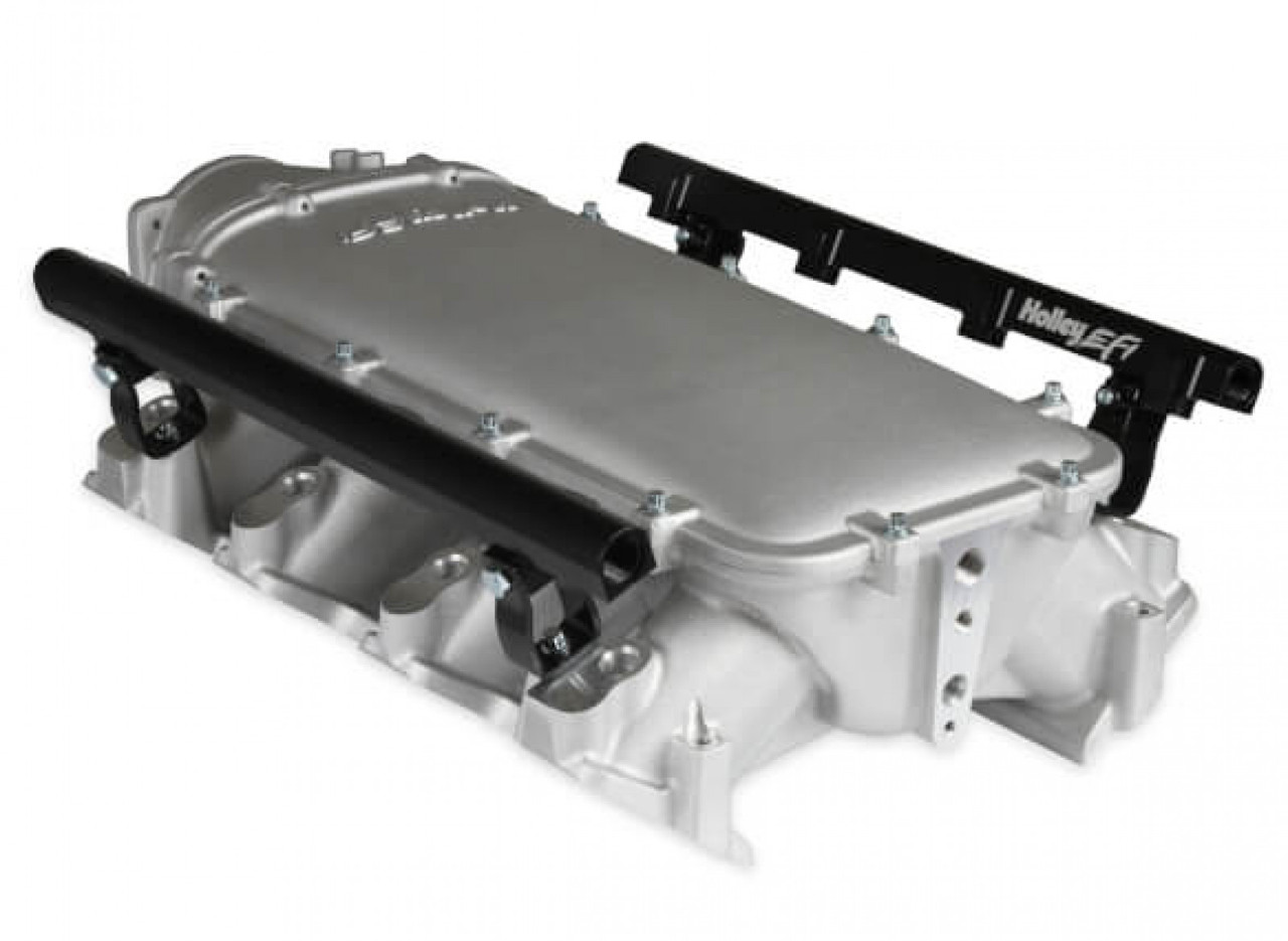 Holley Ultra Lo-Ram Manifold Kit Single Injector- Satin - GM LS3/L92 (HOE-3300-680)