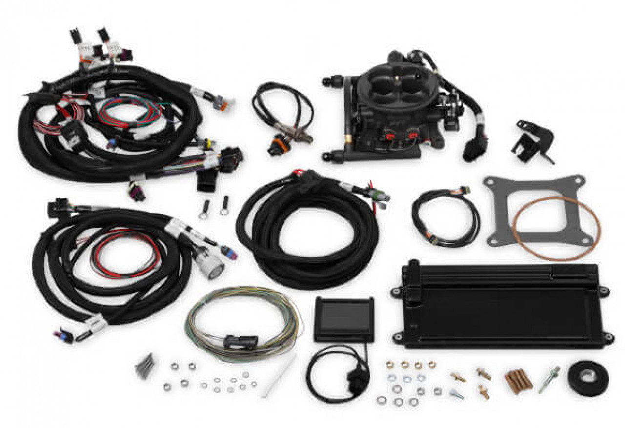 Holley EFI Terminator LS TBI Kit - Hard Core Gray w/ Transmission Control (HOE-2550-426)