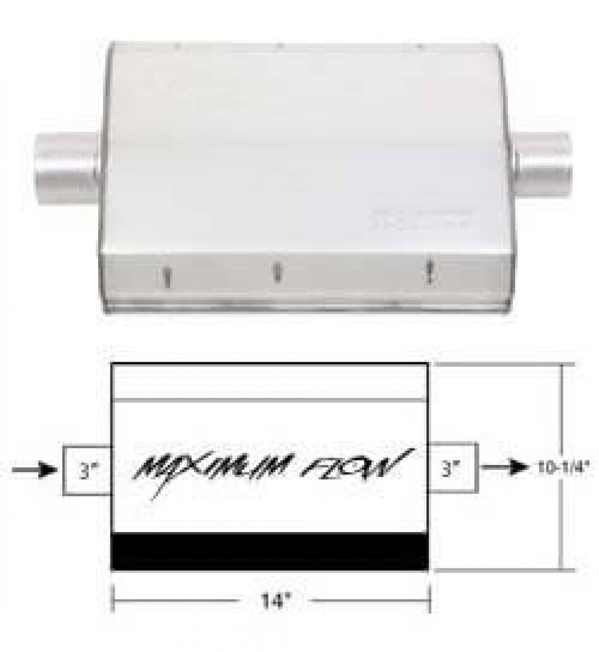 Hooker Maximum Flow Muffler (HKR-221606HKR)