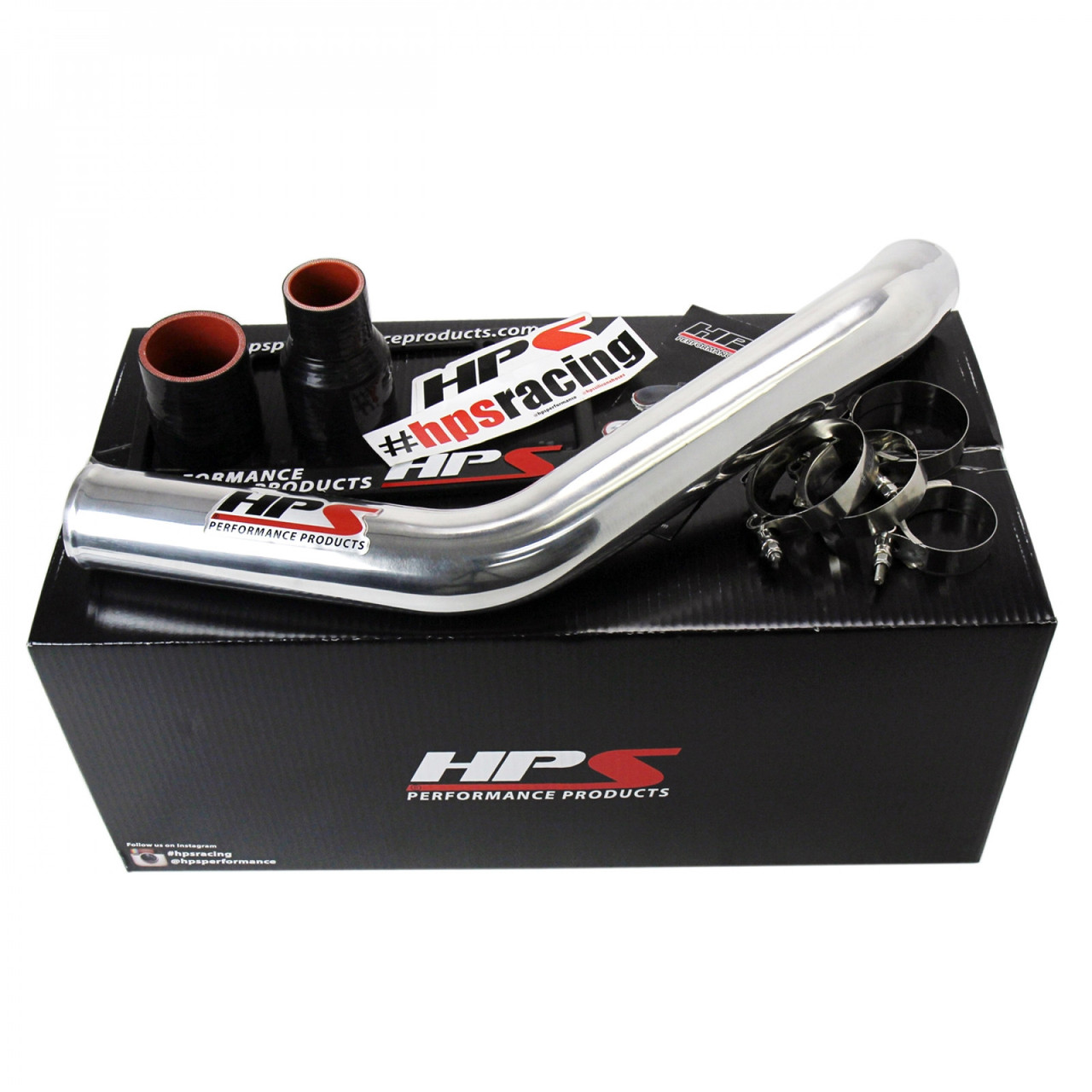 HPS Polish 2.5" Upper Intercooler Charge Hot Pipe UICP 17-103P (HPS-17-103P)