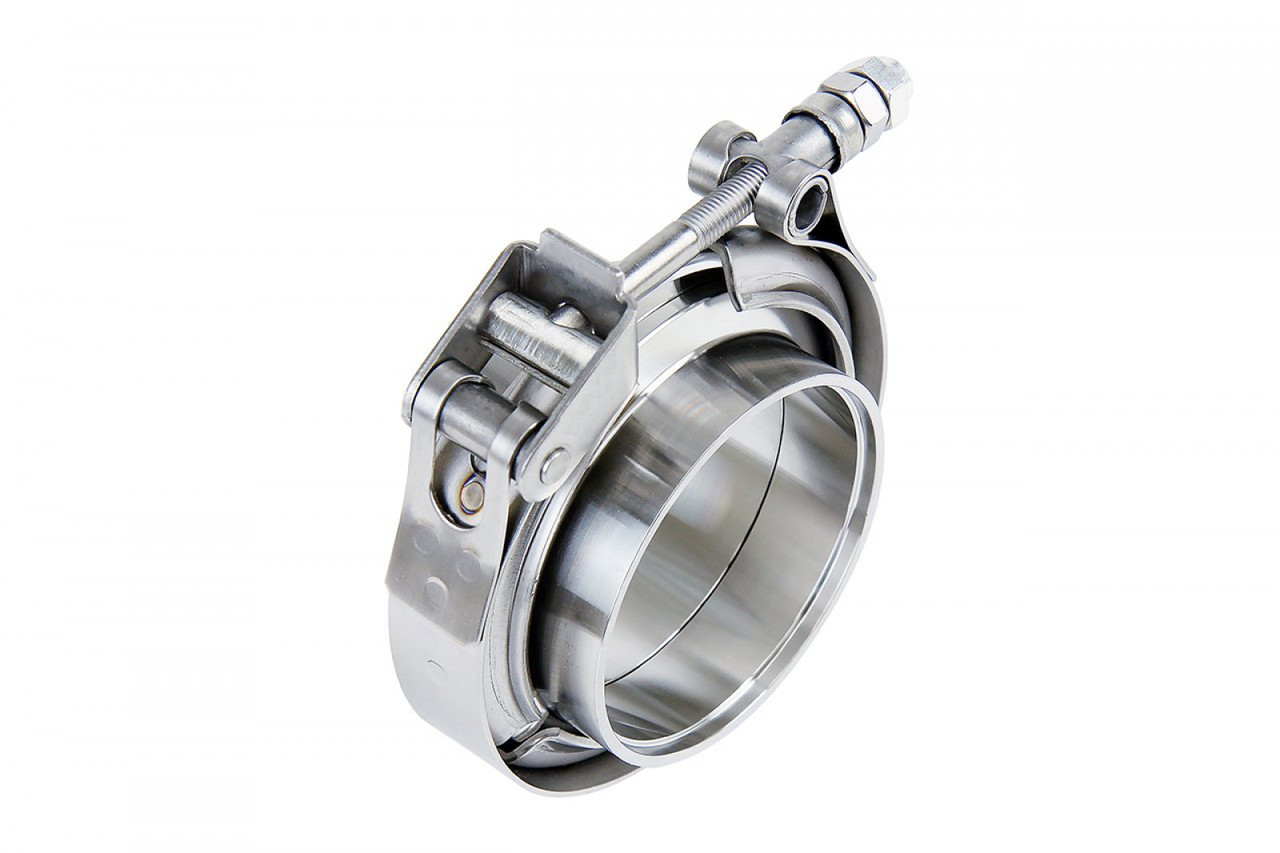 HPS Stainless Steel V Band Clamp 3.5" with Stainless Steel Flanges (HPS-VCKIT-SS-350)