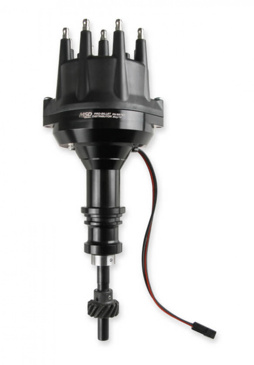 MSD Black Distributor Ford 289-302, Pro Billet, Small Cap, Steel Gear (MSD-2857931)