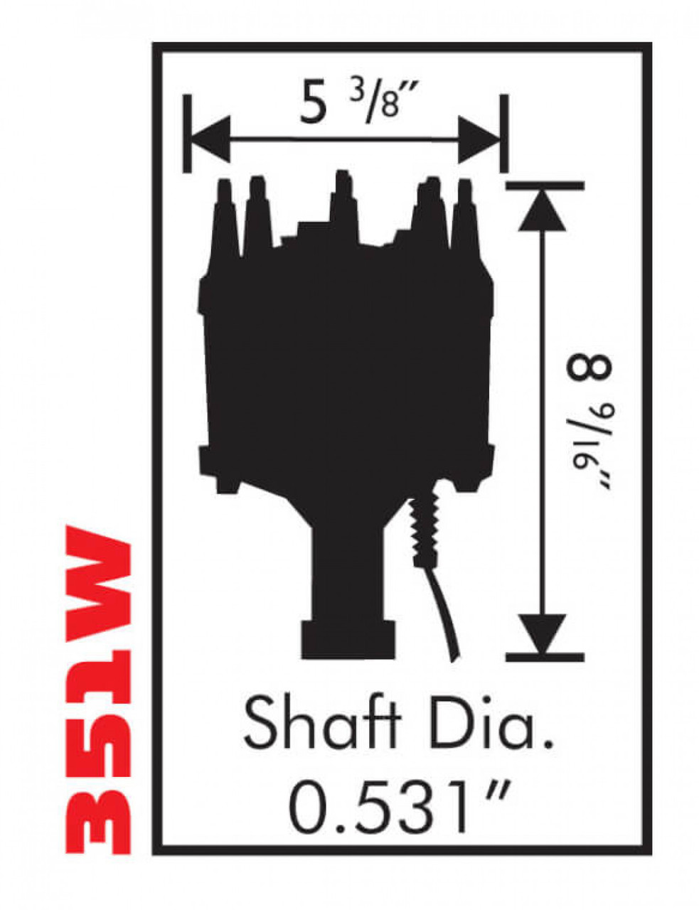Ford 351W Steel Gear Billet Distributor (MSD-285840)