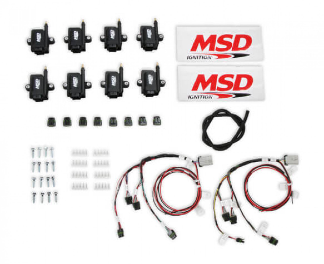 MSD Ignition Coil - Smart - Big Wire Kit - Black (MSD-282893-KIT)