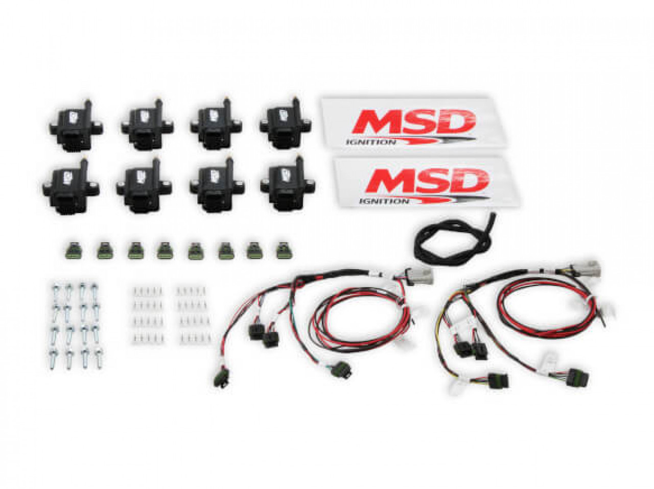 MSD Ignition Coil - Smart - Big Wire Kit - Black (MSD-282893-KIT)