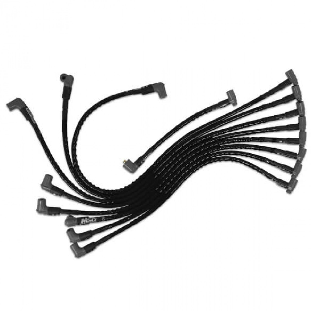 Sleeved Spark Plug Wires for SBC over valve cover, HEI (MSD-331351)