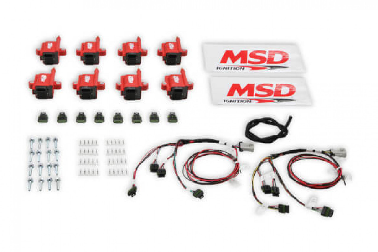 MSD Ignition Coil - Smart - Big Wire Kit - Red (MSD-28289-KIT)