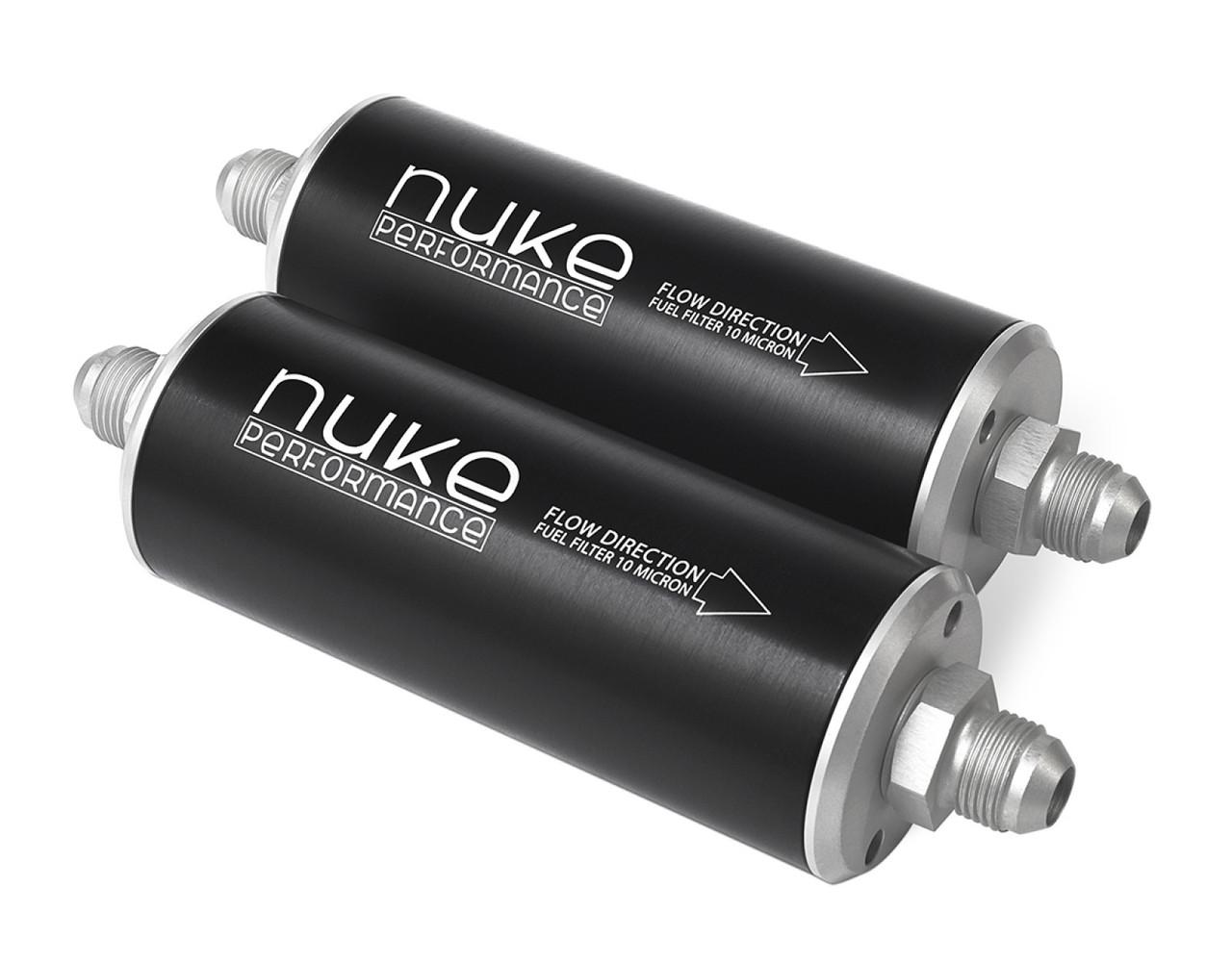 Nuke Performance 10 micron fuel filter AN8 Fittings (NUK-20001201-OS)