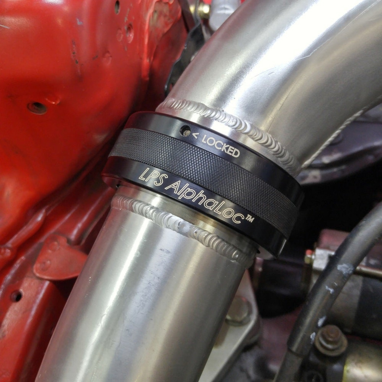 LPS AlphaLoc 2" Black Intercooler and Coolant Tube Coupler (LPS-AL2B)