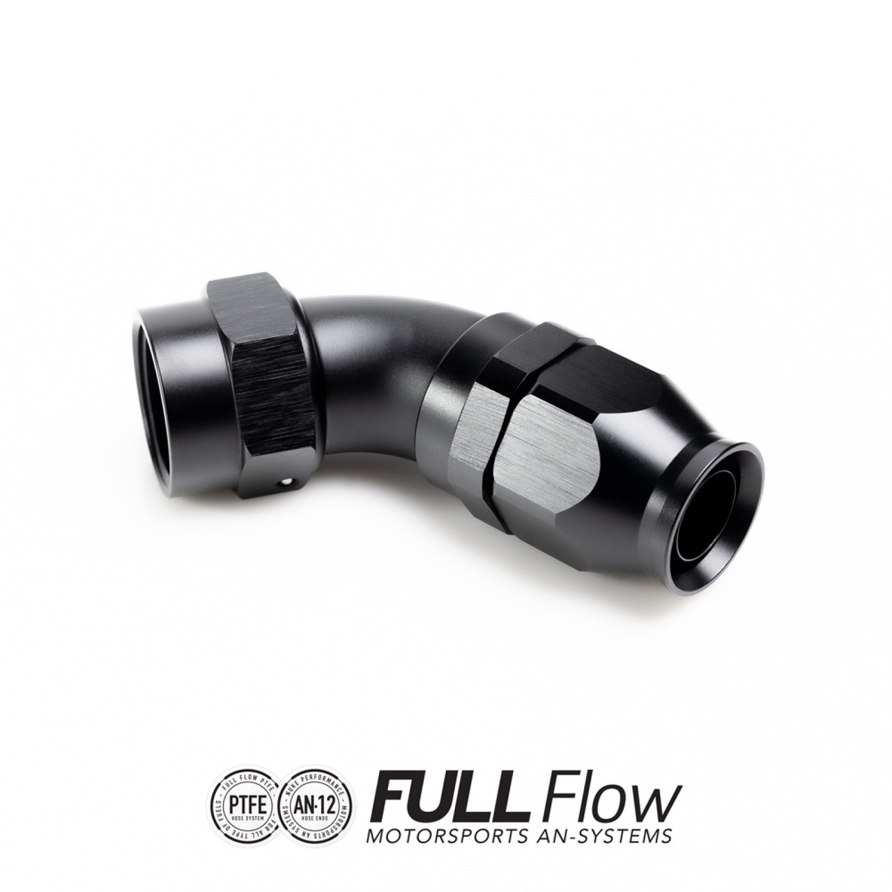 Nuke Performance Full Flow PTFE Hose End Fitting 120 Degree AN-12 (NUK-810-12-112)