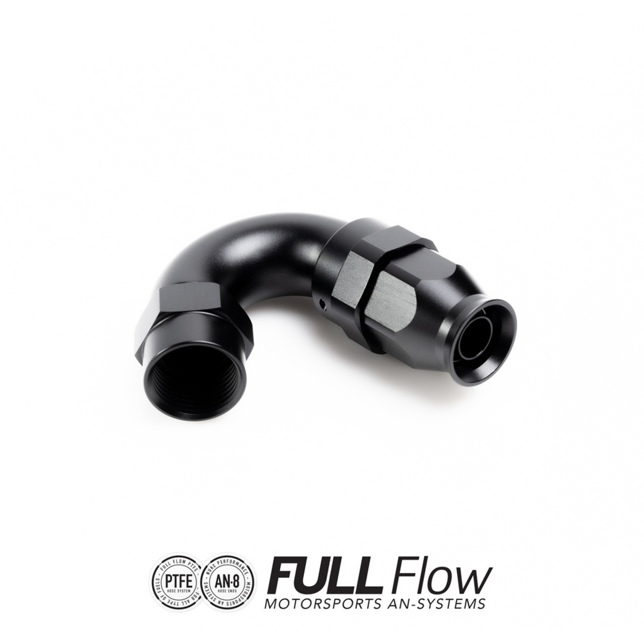 Nuke Performance Full Flow PTFE Hose End Fitting 150 Degree AN-8 (NUK-810-15-108)