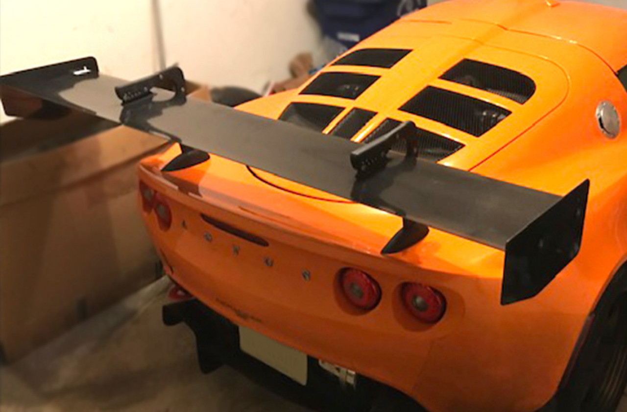 Lotus Elise/Exige S2 Carbon Rear Wing Kit - 310mm Chord Low Drag with Swan Mounts (REV-R01SB0533)