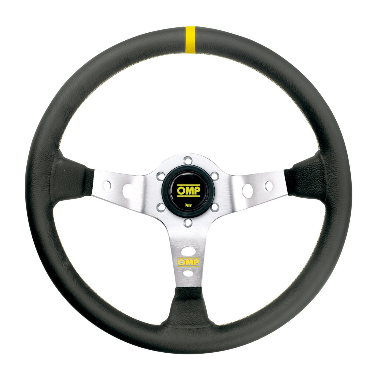 OMP Corsica Black/Silver Steering Wheel (OMP-OD1956AN)