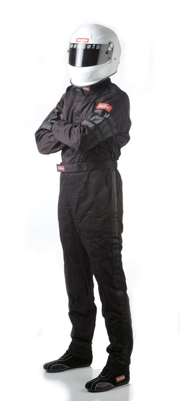 RaceQuip Black SFI-1 1-L Suit - Medium Tall - 110004