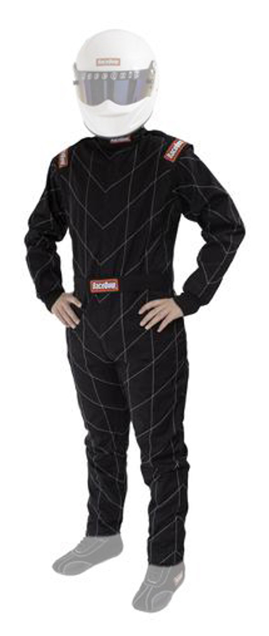 RaceQuip Black Chevron-1 Suit - SFI-1 3XL - 130908