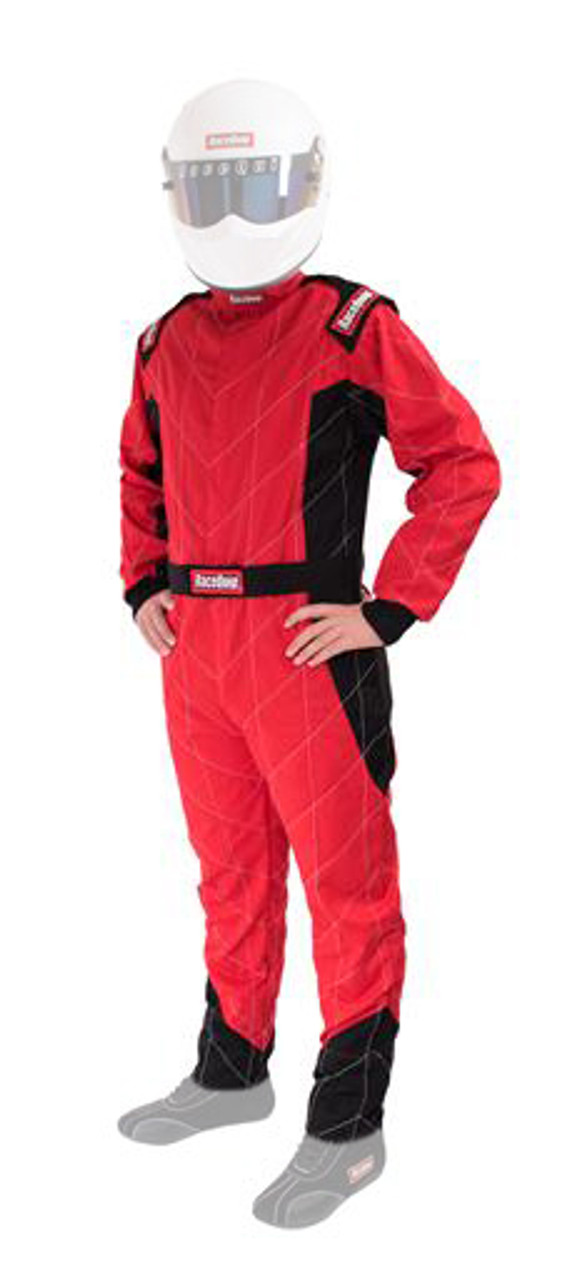RaceQuip Red Chevron-1 Suit - SFI-1 Small - 130912