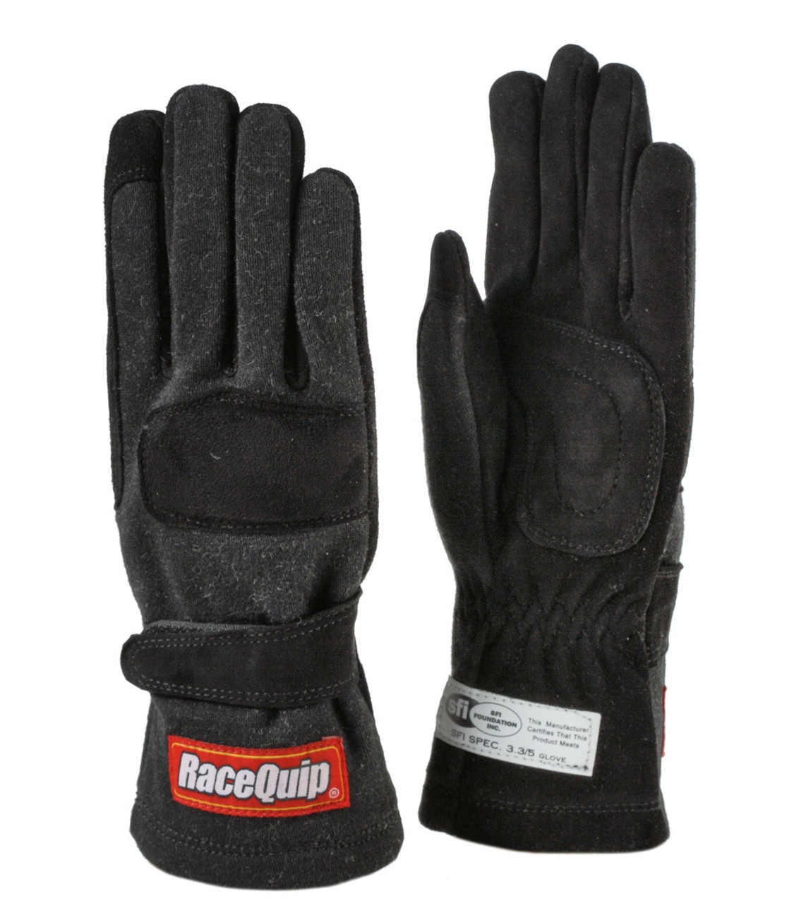 RaceQuip Black 2-Layer SFI-5 Glove Kid - Large K10 - 3550095