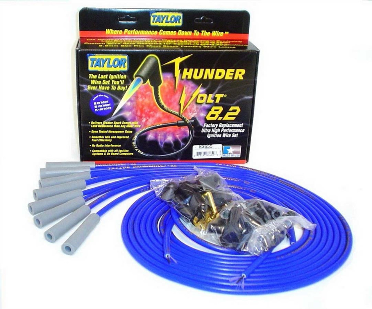 Univ Thundervolt Plug Wire Set 180 deg Blue