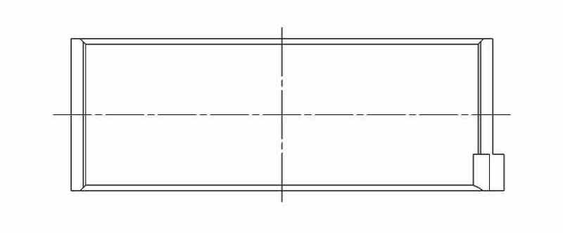 ACL Ford 4 BD Series 1099-1700cc Standard Size High Perform Rod Bearing Set w/ Extra Oil Clearance - 4B1060HX-STD Technical Drawing