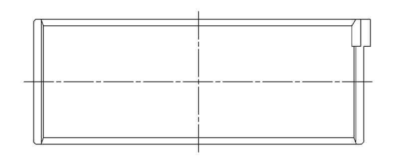 ACL Honda F20C/F22C / 97-01 H22A4 Standard Size High Performance w/ Extra Oil Clearance Rod Bearing - 4B1912HX-STD Technical Drawing
