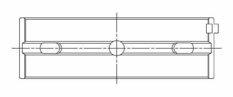 ACL Nissan VQ35DE 3.5L-V6 Standard Size High Performance w/ Extra Oil Clearance Main Bearing Set - 4M2633HX-STD Technical Drawing