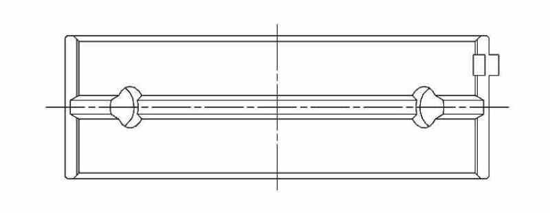 ACL Mitsubishi 4G63/4G64 7 Bolt 2nd Gen DSM and EVO I-IV Standard Size High Performance w/ Extra Oil - 5M1186HX-STD Technical Drawing