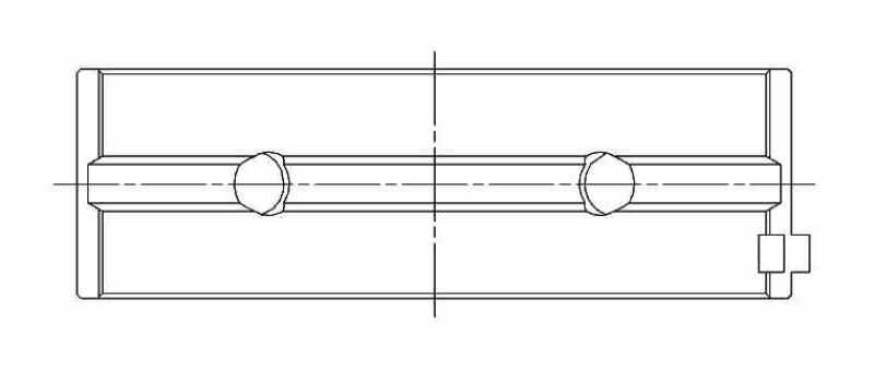 ACL 08+ Mitsubishi 4B11T Evo X 0.025mm Oversized High Performance Main Bearing Set - 5M1237H-.025 Technical Drawing