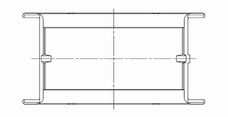 ACL Chevrolet V8 396/402/427/454 Race Series Standard Size Main Bearing Set with Extra Oil Clearance - 5M829HX-STD Technical Drawing