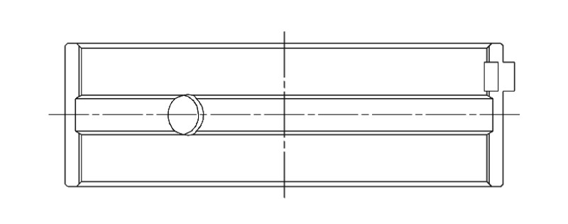 ACL Mazda B6/BP/BP-T 1.6/1.8L .25mm Oversized High Performance Main Bearing Set - 5M8353H-.25 Technical Drawing