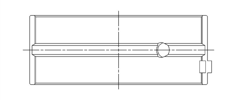 ACL Toyota 3SGTE 0.25mm Oversized High Performance Main Bearing Set - 5M8361H-.25 Technical Drawing