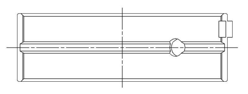 ACL Nissan RB25/RB30 0.025mm Oversized High Performance Main Bearing Set - 7M2394H-.025 Technical Drawing