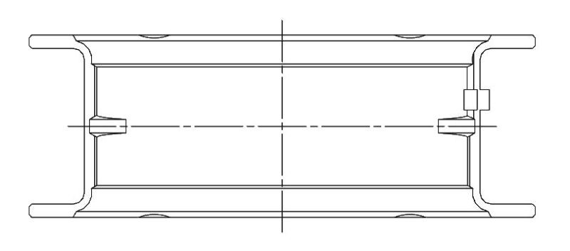 ACL Nissan RB26DETT 0.025mm Oversized High Performance Main Bearing Set - 7M2428H-.025 Technical Drawing