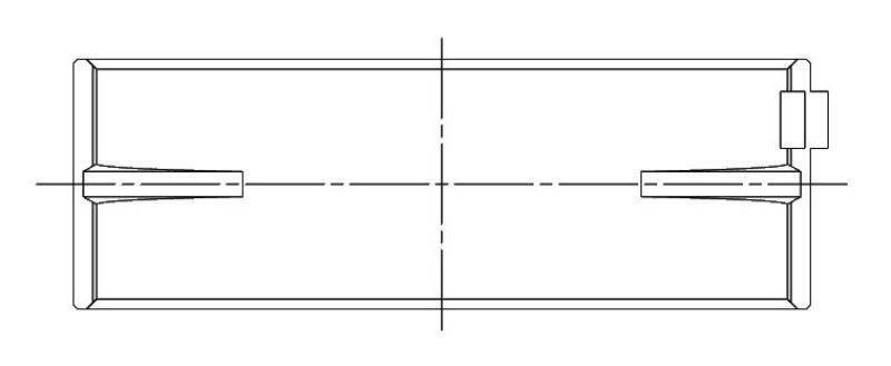 ACL Nissan RB26DETT 0.025mm Oversized High Performance Main Bearing Set - 7M2428H-.025 Technical Drawing
