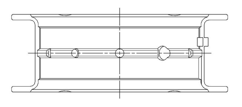 ACL Nissan RB26DETT 0.25mm Oversized High Performance Main Bearing Set - 7M2428H-.25 Technical Drawing