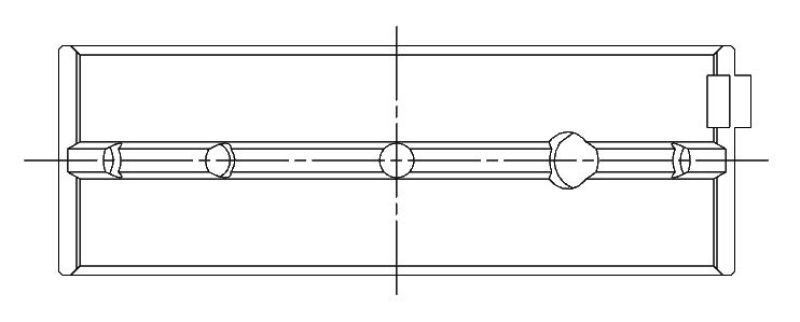 ACL Nissan RB26DETT 0.25mm Oversized High Performance Main Bearing Set - 7M2428H-.25 Technical Drawing