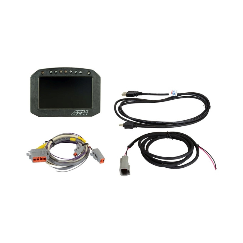 AEM CD-5LG Carbon Logging Flush Digital Dash Display w/ Internal 20Hz GPS & Antenna - 30-5603F Photo - out of package