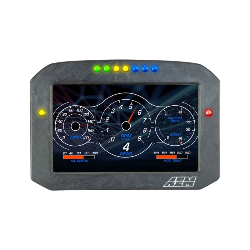AEM CD-7G Carbon Flush Digital Dash Display w/ Internal 20Hz GPS & Antenna - 30-5702F Photo - out of package
