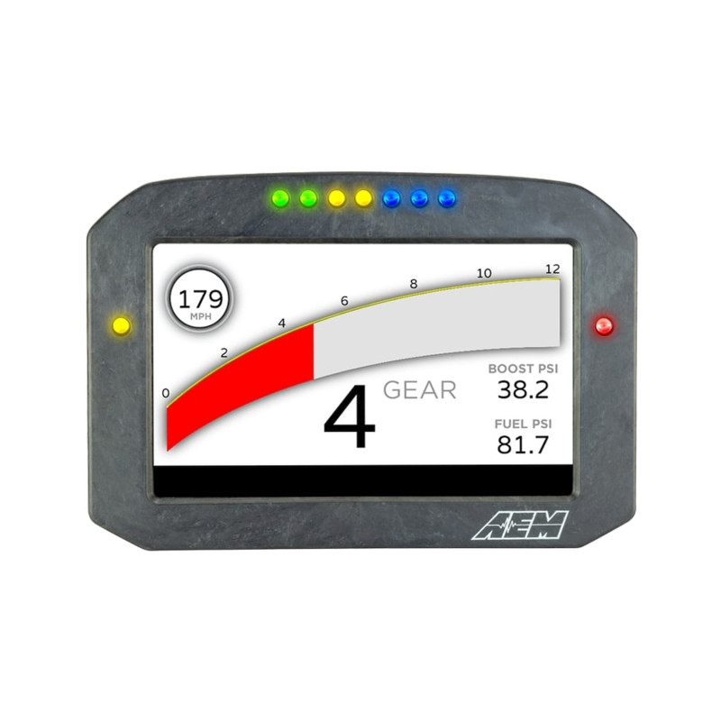 AEM CD-7LG Carbon Logging Flush Digital Dash Display w/ Internal 20Hz GPS & Antenna - 30-5703F Photo - out of package