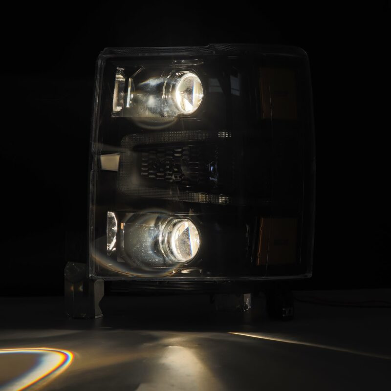 AlphaRex 14-15 Chevy 1500 PRO-Series Projector Headlights, Alpha-Black w/ Sequential Signal &  DRL - 880247 User 3