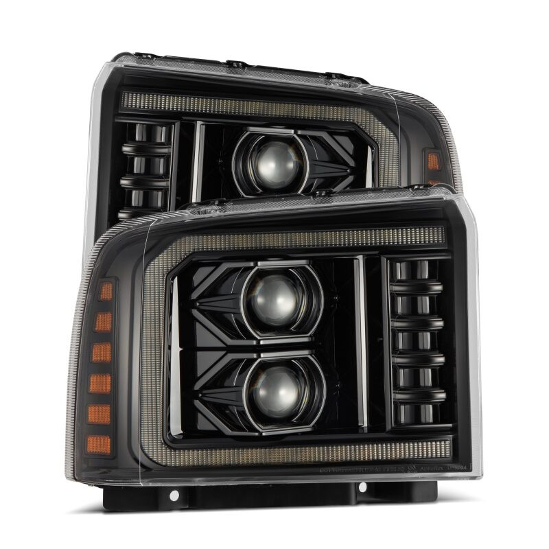 AlphaRex 05-07 Ford Super Duty/Excursion LUXX-Series LED Projector Headlights - Alpha-Black - 880316 Photo - Primary