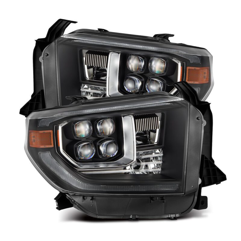 AlphaRex 14-21 Toyota Tundra NOVA-Series LED Proj Headlights Blk w/Actv Light & Seq. Sig + DRL - 880833 Photo - Primary