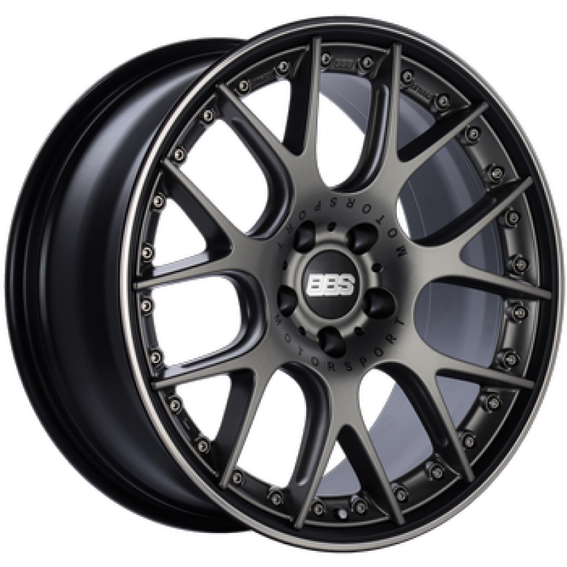 BBS CH-RII 21x9.5 5x112 ET30 PFS Platinum Center Black Rim SS Rim Protector Wheel w/Motorsport Etch - CH614PBPO-MTSP Photo - Primary