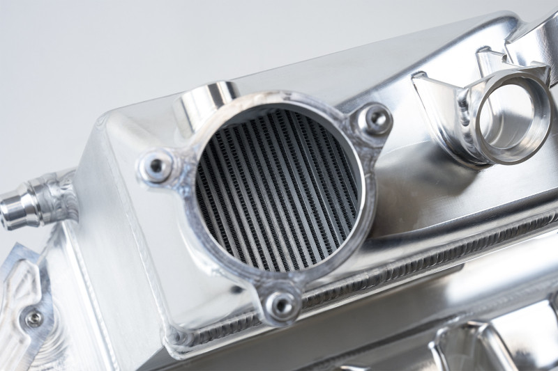 CSF BMW M2/M3/M4 S58 Comp & Non-Comp (G8X) Charge-Air Cooler Manifold - Thermal Dispersion Black - 8233B Photo - Close Up