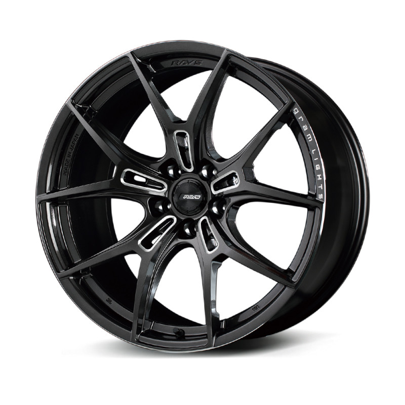 Gram Lights 57FXZ 18x9.5 +22 5-114.3 Super Dark Gunmetal & Machining Rim Edge DC Wheel - WGFJX12EH8 Photo - Primary