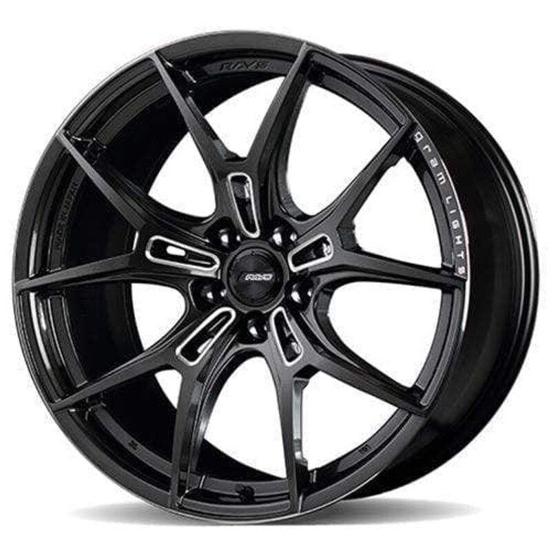 Gram Lights 57FXZ 18x9.5 +22 5-114.3 Super Dark Gunmetal & Machining Rim Edge DC Wheel - WGFJX12EH8 User 1