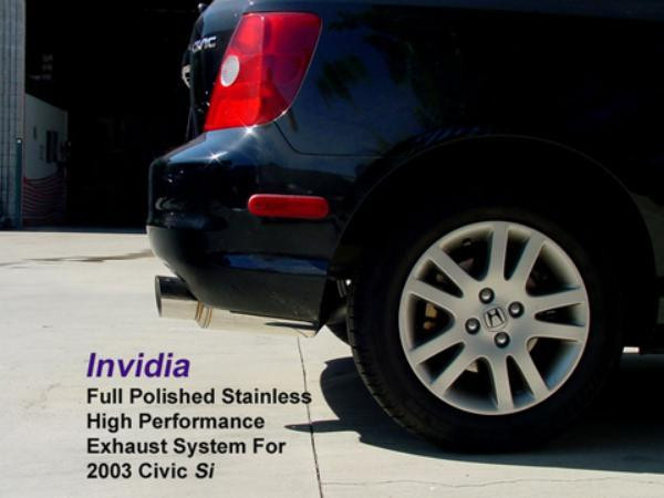 Invidia 02+ Honda Civic Si 3 Door (101mm tip) Cat- Back Exhaust - HS02HC3GTP Photo - Primary