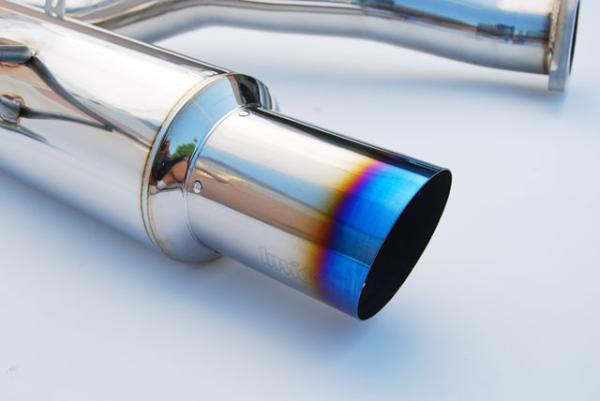 Invidia 08-09 WRX Sedan 76mm (101mm tip) RACING Titanium Tip Cat-back Exhaust - HS08SW4GST Photo - Primary