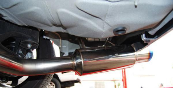 Invidia 08-09 WRX Sedan 76mm (101mm tip) RACING Titanium Tip Cat-back Exhaust - HS08SW4GST Photo - Primary