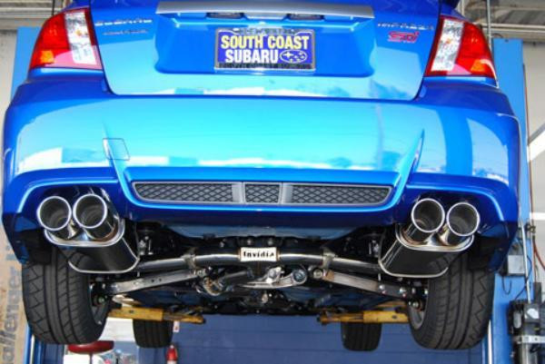 Invidia 11+ STI/WRX Sedan Only 76mm Q300 Stainless Steel Tip Cat-back Exhaust - HS11STIG3S Photo - Primary